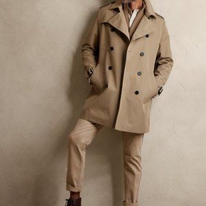 New Banana Republic Water Resistant Trench Coat, Men's Small